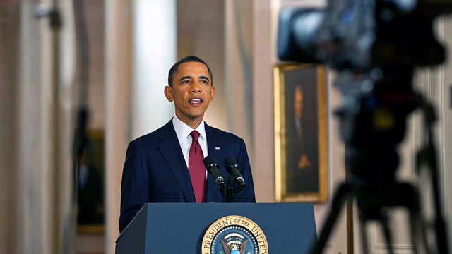 PHOTO: President Barack Obama, receive an update on the mission against Osama bin Laden in the Situation Room of the White House, May 1, 2011.