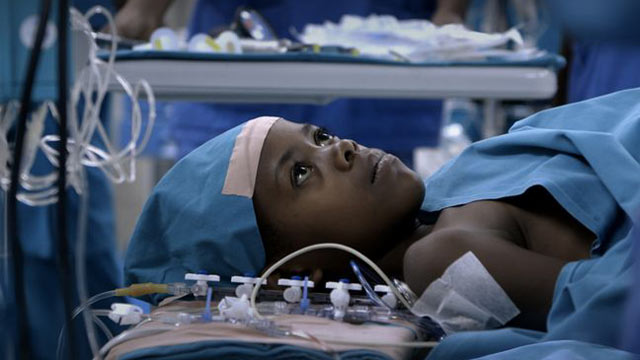 PHOTO: Angelique, a 6 year old Rwandan girl, travels to Sudan to a state-of-the-art facility to undergo heart surgery. The film is a short documentary called "Open Heart," nominated for an Academy Award