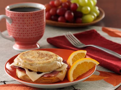 Thomas English Muffins' protein press english muffin is shown here.