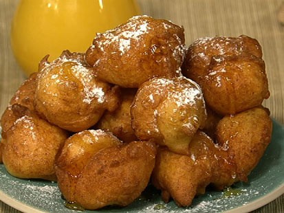 Michael Symon's ricotta fritter is shown here.