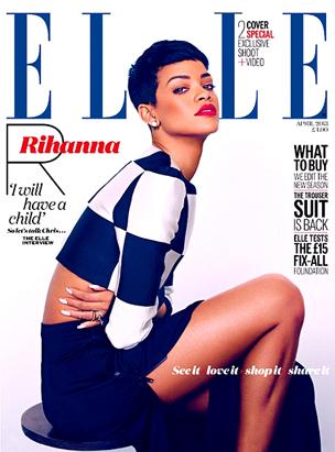 Rihanna On the Cover of Elle UK