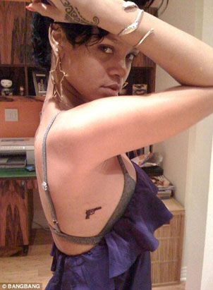 brown tattoos. Celebrity Tattoos - Rihanna