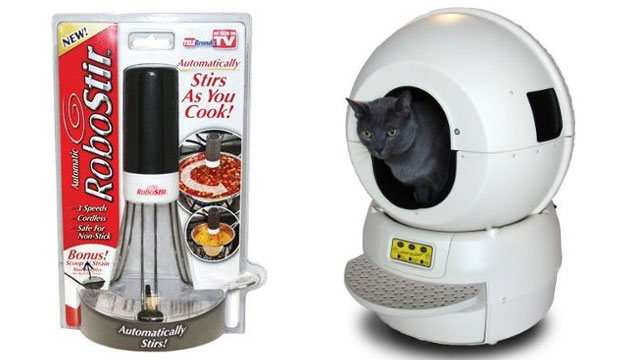 PHOTO: Innovations in robotic vacuums, mops, litter box cleaners, gutter cleaners and even sauce stirrers promise to make housecleaning easier. But do these products really deliver?
