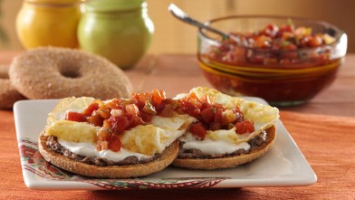 PHOTO: Thomas English Muffins' Santa Fe bagel thins bagel is shown here.