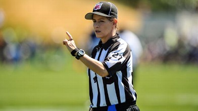 PHOTO: Shannon Eastin, first female NFL referee, will officiate the San Diego Chargers-Green Bay Packers game this Thursday.