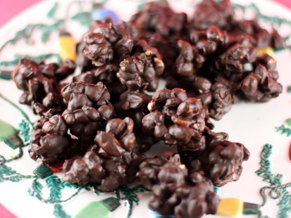 Stephanie O'Dea's slow cooker peanut clusters are shown here.