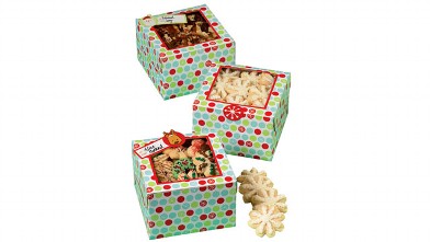 PHOTO: The snowflake wishes square cookie box from The Container Store are shown.