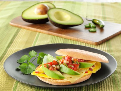 PHOTO: Thomas English Muffins southwestern bagel thins bagel is shown here.