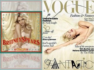 Photo: Britney Spears' CD Circus and Kate Moss on the cover of Vogue magazine