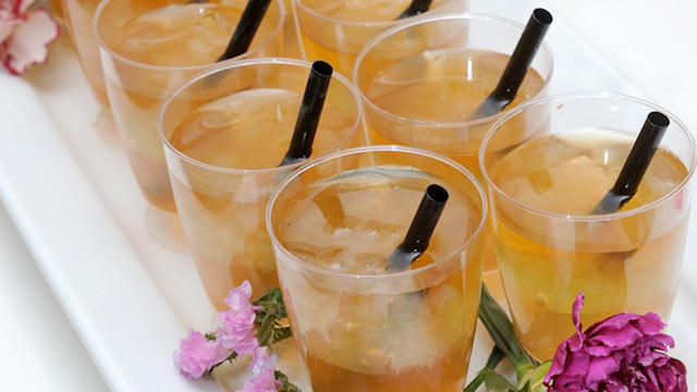 PHOTO: Andrea Correale's halftime honey cocktail is shown here.