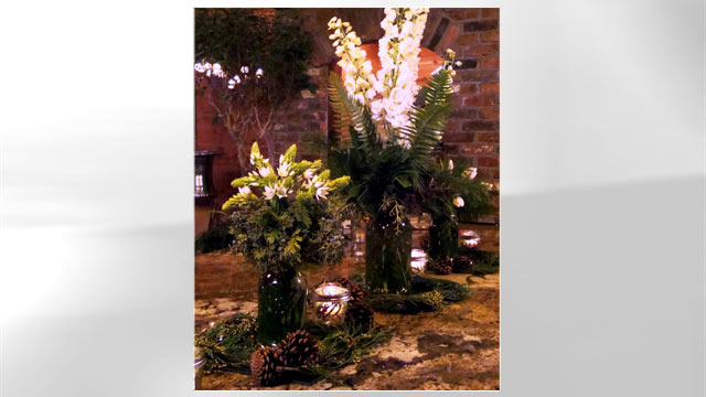 PHOTO: Lisa Riso's Christmas table decorations are shown.