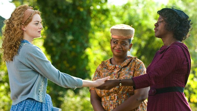 PHOTO:&nbsp;Emma Stone, left and Viola Davis, right, along with Octavia Spencer are seen in a seen from their new movie "The Help" in theaters on Aug. 10, 2011.
