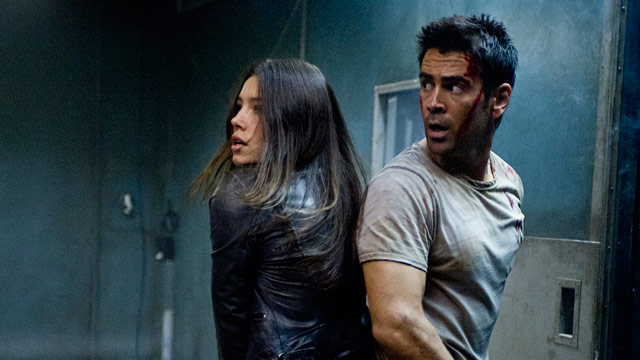 PHOTO: Jessica Biel and Colin Farrell in 'Total Recall'