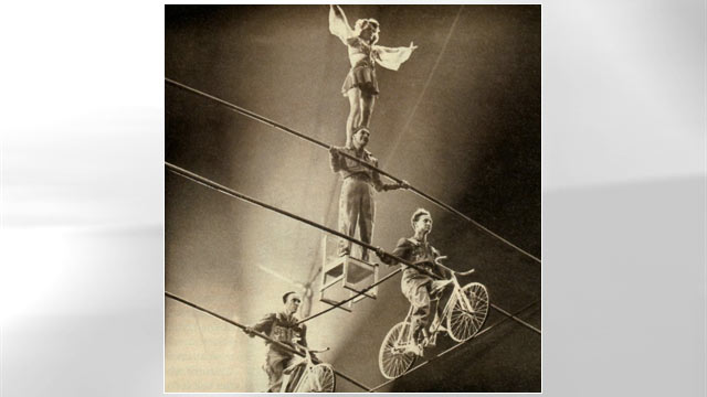 PHOTO: Building human pyramids upon high wires became Wallenda patriarch Karl Wallenda's signature act.