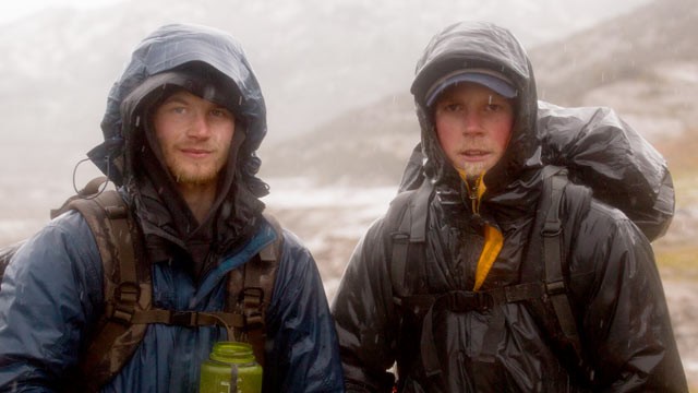 PHOTO: Dallas and Tyrell Seavey pose for a picture at Strandline Lake, Alaska.
