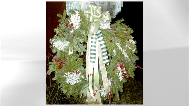 PHOTO: Lisa Riso's Christmas wreath is shown.
