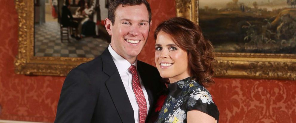 PHOTO: Princess Eugenie and Jack Brooksbank in the Picture Gallery at Buckingham Palace in London after they announced their engagement, Jan. 22, 2018. 