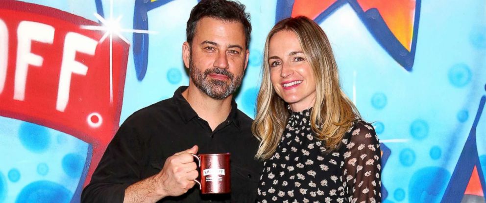 PHOTO: Jimmy Kimmel and wife Molly McNearney attend the Jimmy Kimmel Live! Welcome to Brooklyn kick-off, Oct. 14, 2017, in New York City. 