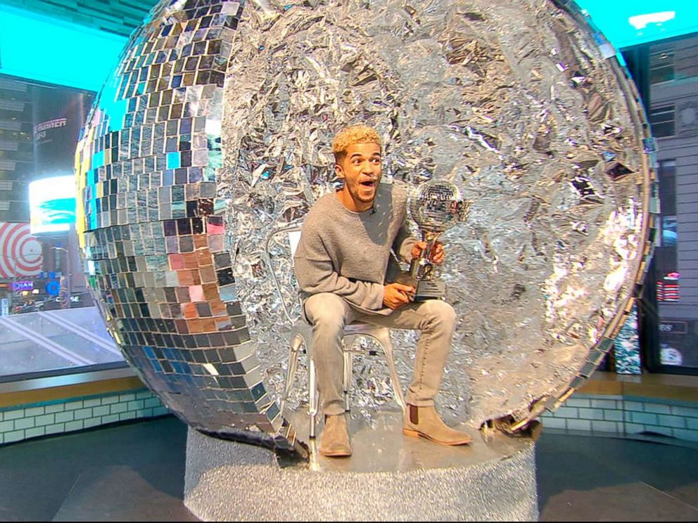 PHOTO: Dancing With the Stars season 25 winner Jordan Fisher cant wait to use his Mirror Ball Trophy as the Thanksgiving table centerpiece.