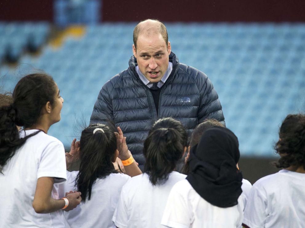 PHOTO: Prince William, Duke of Cambridge visits Aston Villa Football Club to see the work of the Coach Core program on Nov. 22, 2017, in Birmingham, England.