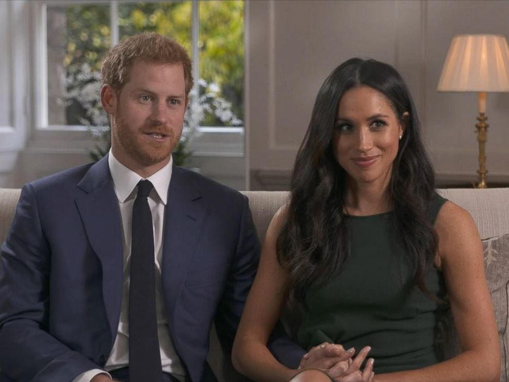 PHOTO: Britains Prince Harry and his fiancee, U.S. actress Meghan Markle give their first interview following their engagement, Nov. 27, 2017.