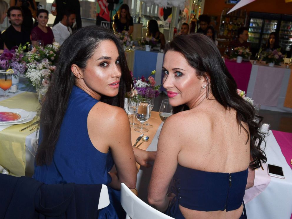 PHOTO: Meghan Markle and Jessica Mulroney attend the Instagram Dinner held at the MARS Discovery District, May 31, 2016, in Toronto, Canada.