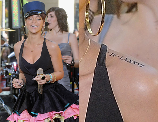 Rihanna Tattoo Neck