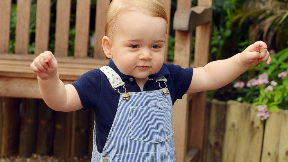 Prince George Walks in Photo to Mark His First Birthday - ABC News