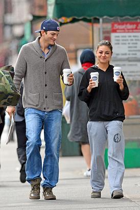 Ashton Kutcher and  Mila Kunis 