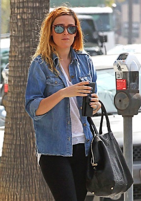 Rumer Willis Sports Orange 'Do