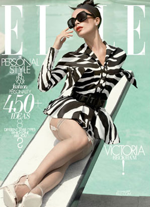 Posh Pose Victoria Beckham's legs are on display in the October issue of 