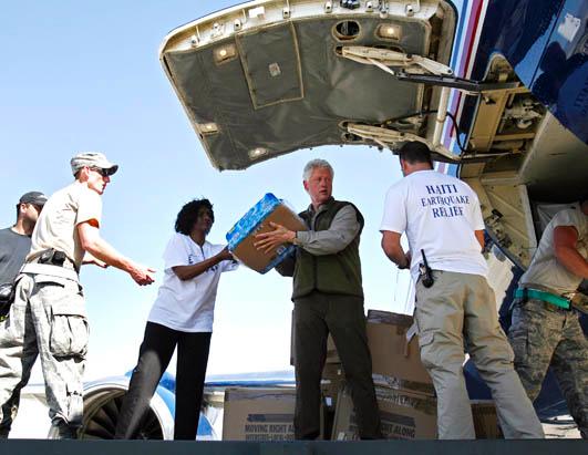 Celebrities Rally for Haiti Bill Clinton