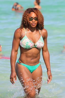 Serena Williams Flaunts Floral Green Bikini