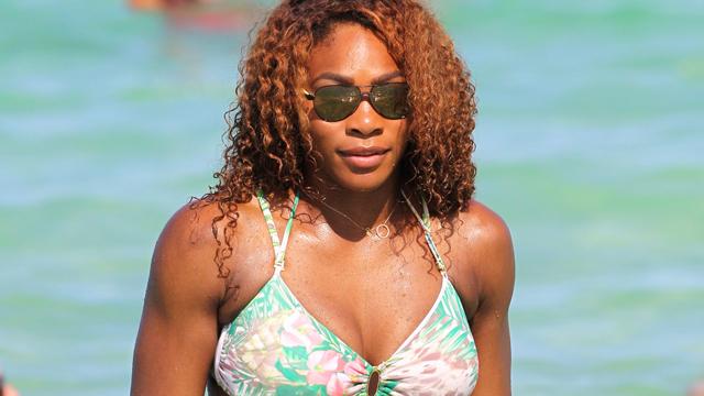 Serena Williams Flaunts Green Floral Bikini