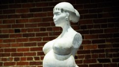 PHOTO: Kim Kardashian Nude Pregnant Sculpture by Daniel Edward, June 5, 2013, Los Angeles.