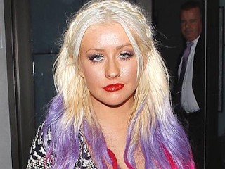 Photos: Xtina's New Violet, Pink Hair