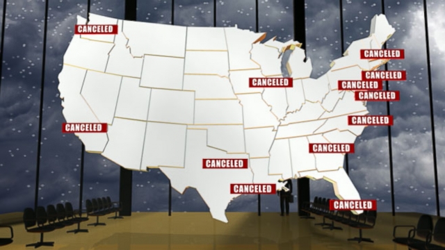 VIDEO: Hundreds of flights could be canceled as a winter storm hits the East Coast.