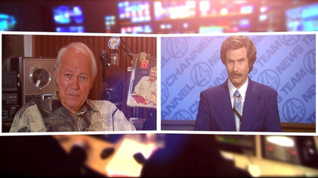 VIDEO: The actor tells Rolling Stone retired anchor Mort Crim helped him bring his famous newsman to life.