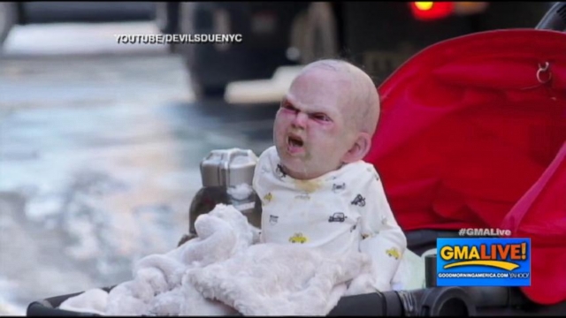 VIDEO: Terrifying Animatronic Baby Prank