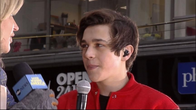 VIDEO: The teen sensation talks about working with Pitbull on his new single, "Mmm Yeah."