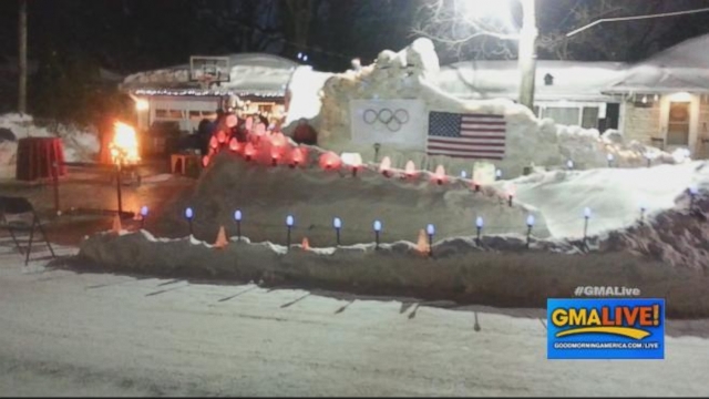 VIDEO: Dads Homemade Luge Course Sparks Kid Olympics