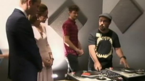 VIDEO: The Duke and Duchess visited a music studio in Adelaide.