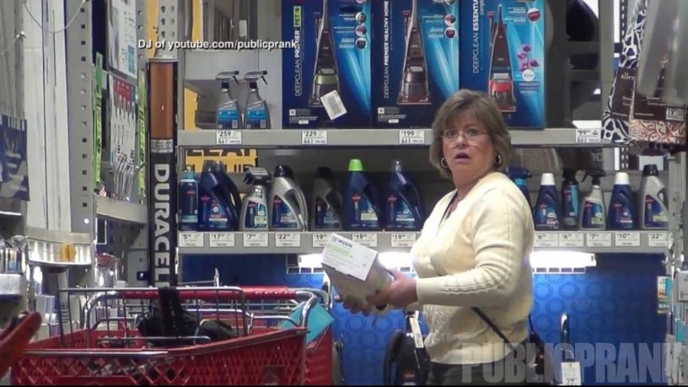 VIDEO: Three guys decided to play a joke on unsuspecting customers in a local home improvement store.