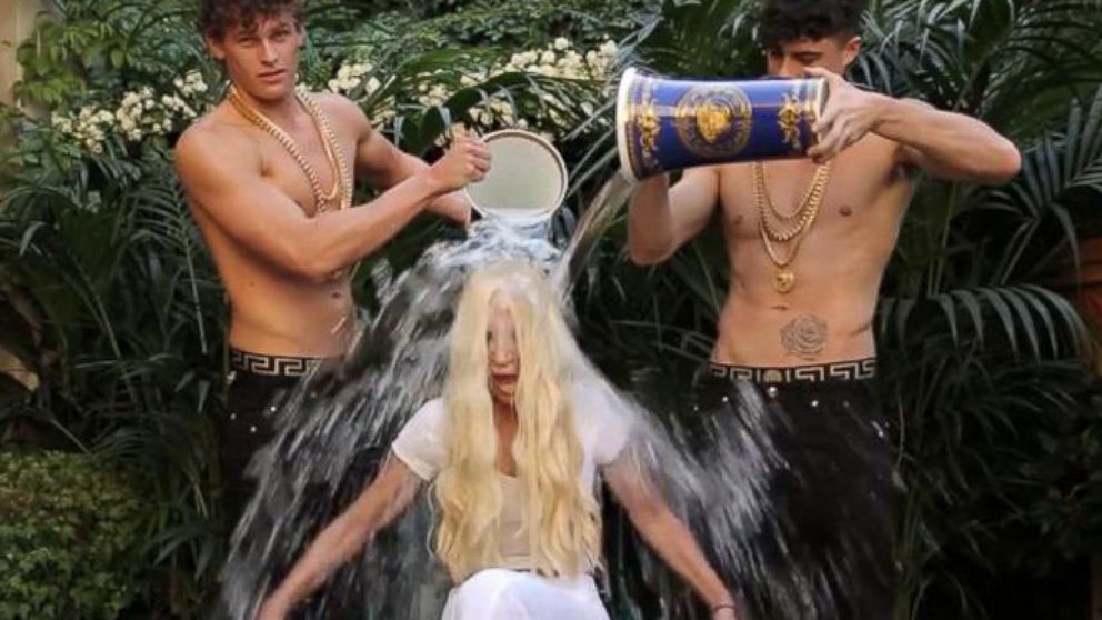 Donatella Versace Fashionably Gets Doused Doing Ice Bucket Challenge