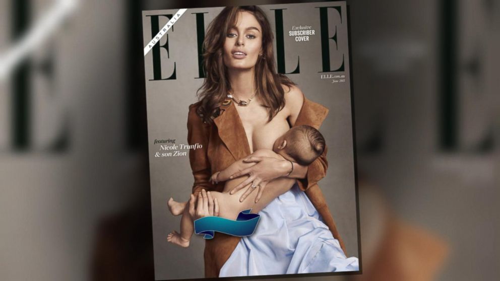Breast-Feeding Model on Cover of Elle Australia Magazine ... Breast-Feeding Model on Cover of Elle Australia Magazine ... - 992 x 558 jpeg 48kB