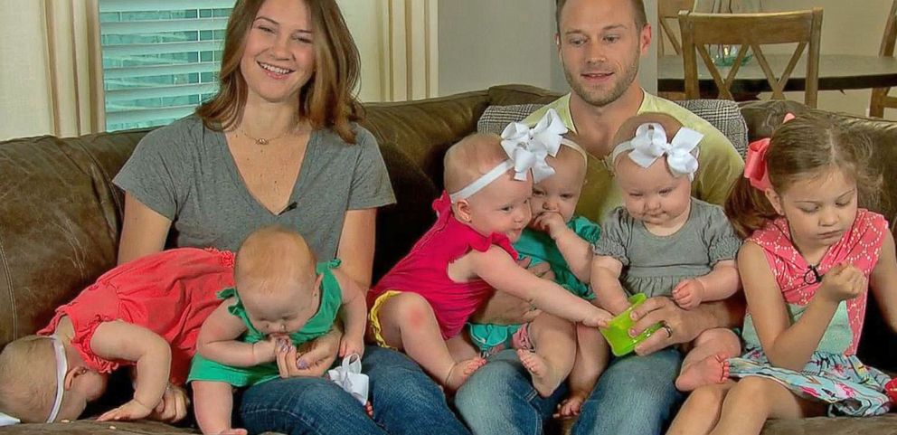 Busby Quintuplets Celebrate Their First Mothers Day At Home With