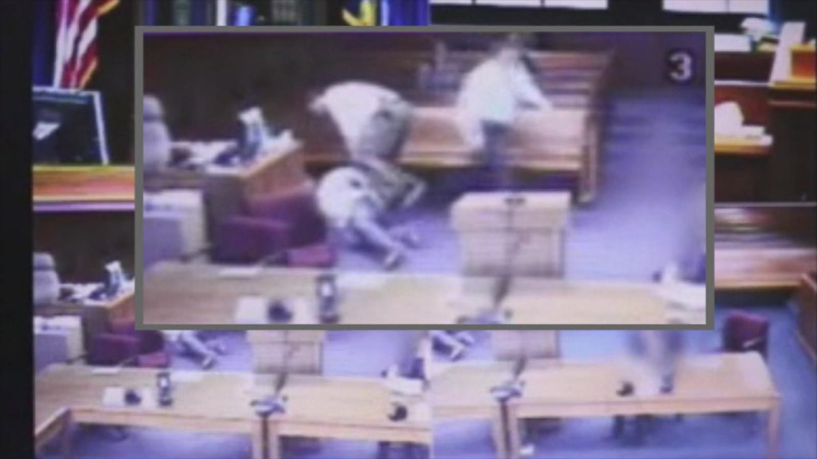 Video Shows Judge Remove Robe Leave Bench To Tackle Unruly Defendant