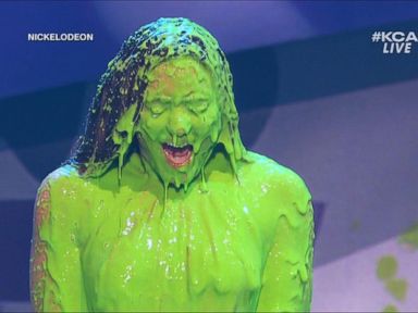 WATCH: Demi Lovato gets slimed at Kid's Choice Awards