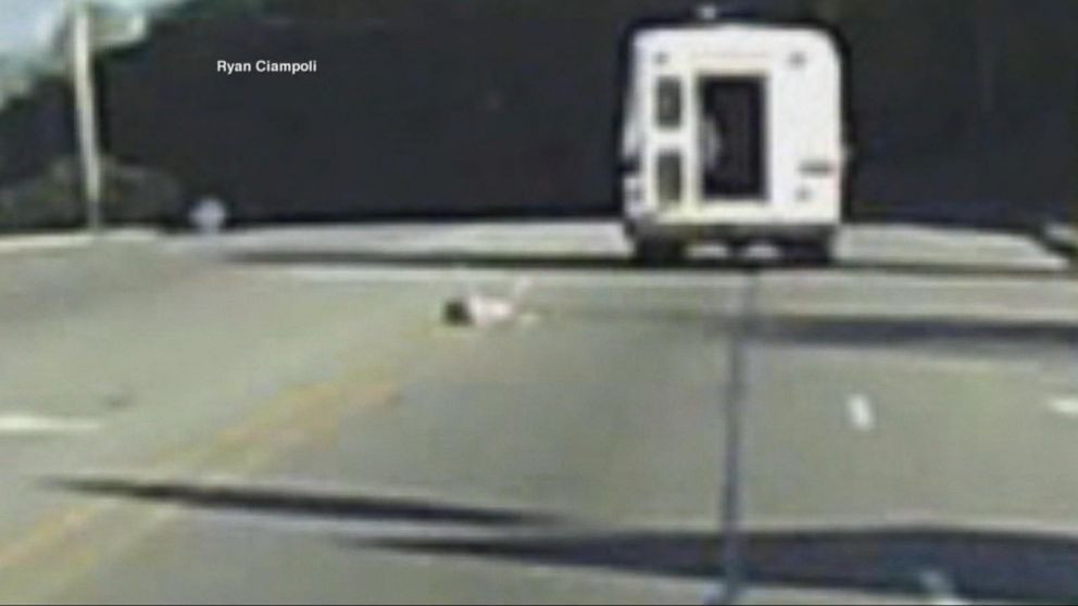 WATCH:  Dramatic video of a child falling from a bus on the highway