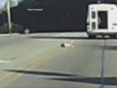 WATCH: Dramatic video of a child falling from a bus on the highway